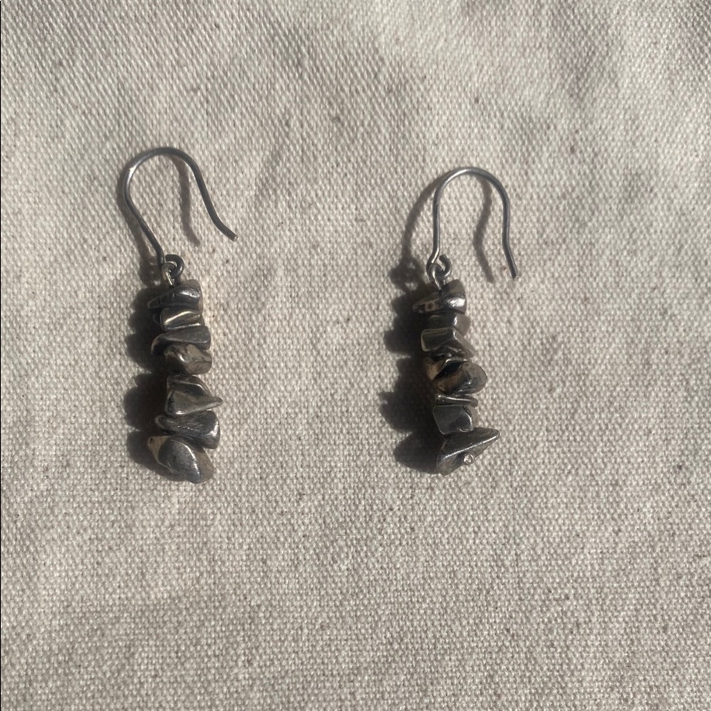 SILPADA Jewelry - RARE - Sterling Silver Stacked Nugget Dangle Earrings